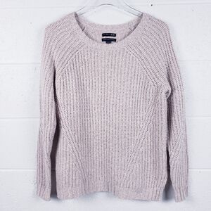 American Eagle Ahh-mazingly Soft Knit Sweater Cream Crewneck Pullover Size Small